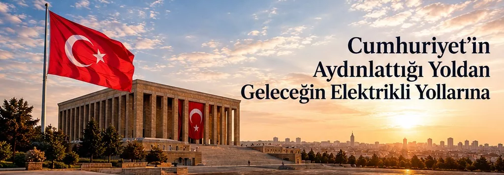 Cumhuriyet’in 103. yılı özel yazı kapağı, Anıtkabir ve Türk bayrağı